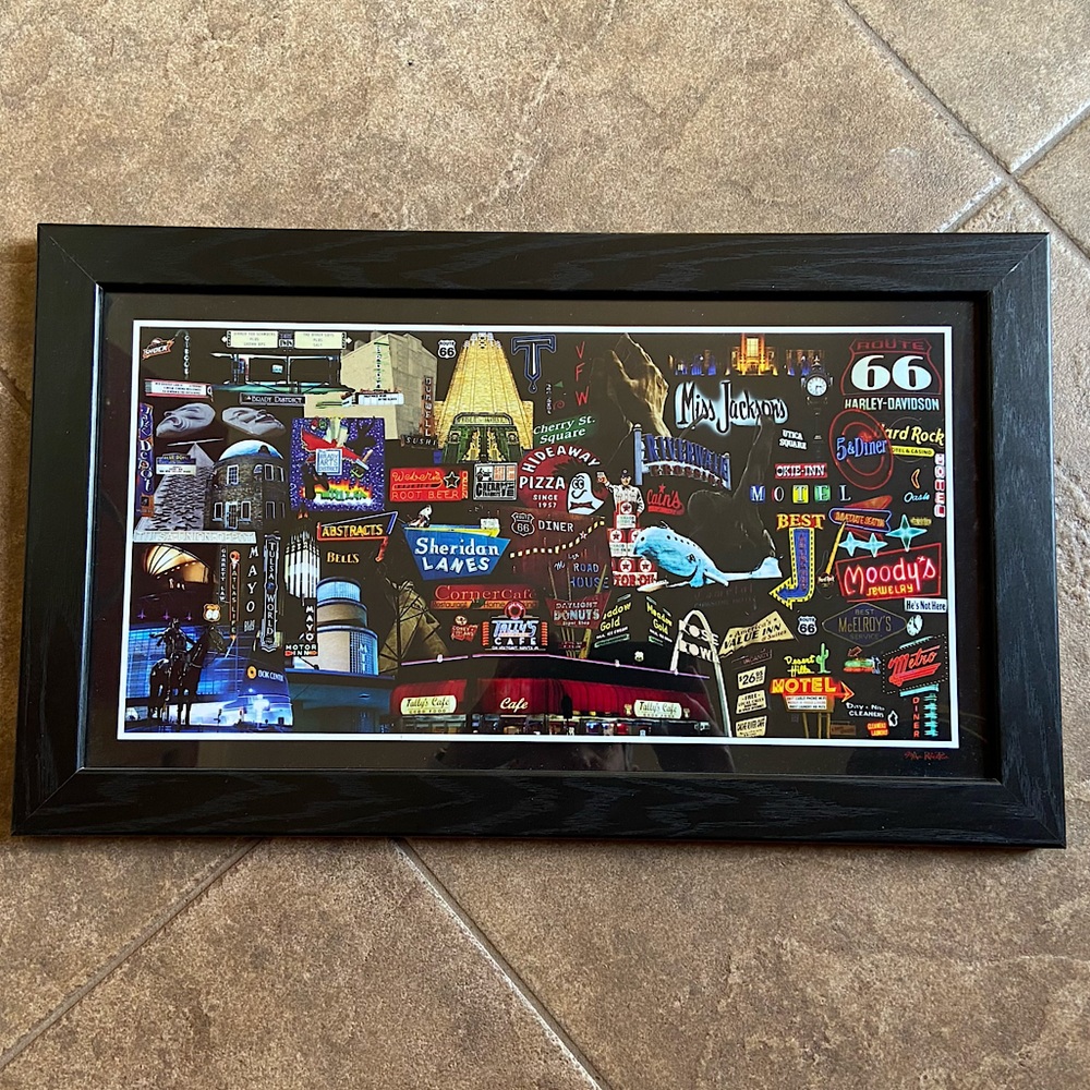 UNUSED - Framed Tulsa & Rt. 66 Photo Collage